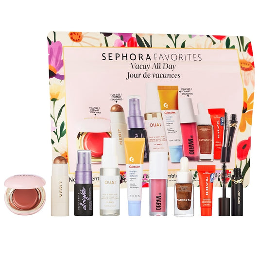 Sephora Favorites 
Vacay All Day Makeup Value Set (pre order)