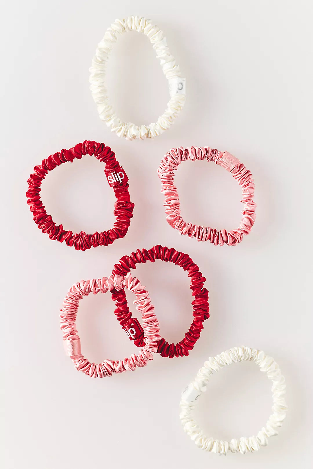 Slip Sweetie Silk Skinny Scrunchies, Set of 6