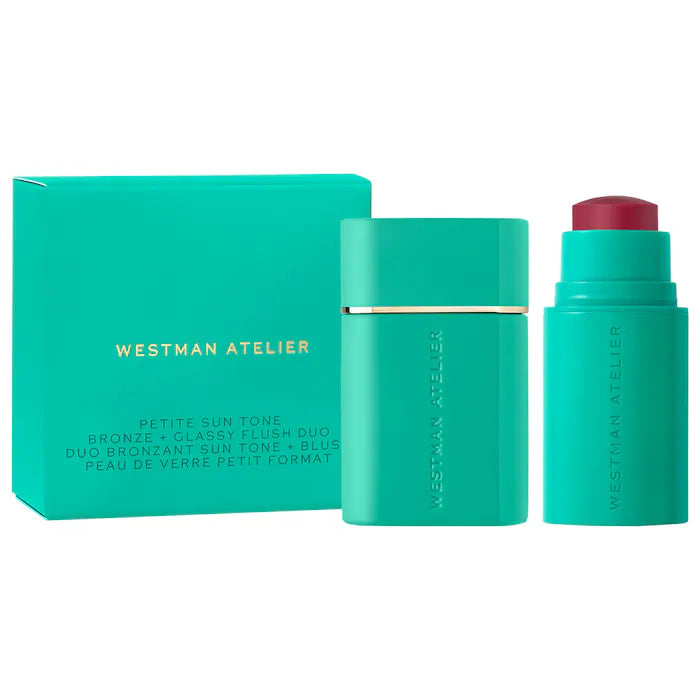 Westman Atelier 
Mini Sun Tone Bronze + pH Glassy Blush Duo Gift Set
