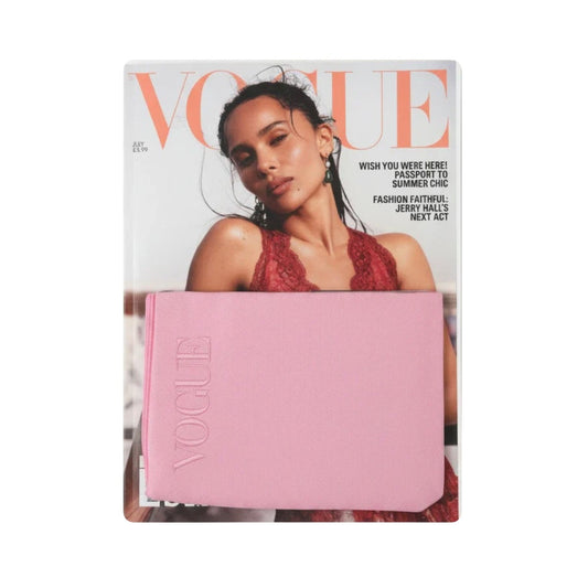 British Vogue Magazine July 2026 Zoë Kravitz Cover + Pink Vogue Pouch